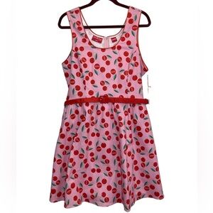 Loungefly Stitch Shoppe x Coca-Cola NWT fit and flare pink and red cherry dress